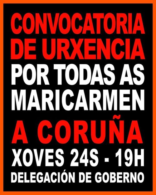 Convocatoria de urxencia por todas as Maricarmen